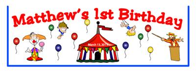 Childrens Birthday Circus Tent Goodie Bag Top