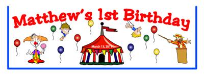 Childrens Birthday Circus Tent Goodie Bag Top