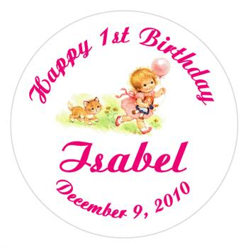 Childrens Birthday Balloon Label