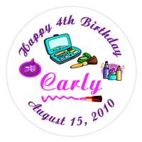 Childrens Birthday Makeup Label