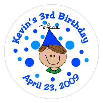 Childrens Birthday Boy Label