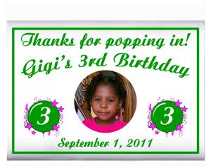 Childrens Birthday Photo Burst Popcorn