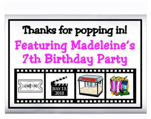 Childrens Birthday Movie Film Popcorn