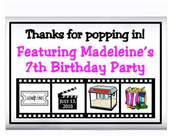 Childrens Birthday Movie Film Popcorn