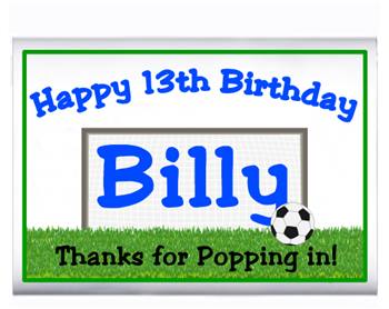 Childrens Birthday Soccer Theme Popcorn