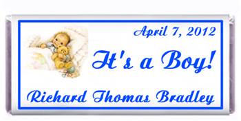 Birth Announcement Boy Sleeping Candy Bar