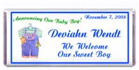 Birth Announcement Overalls Candy Bar