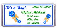Birth Announcement Baby Rattles Candy Bar
