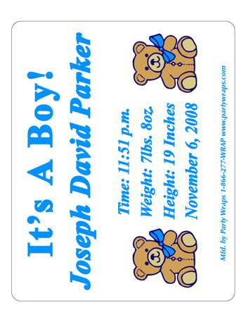 Birth Announcement Double Bear