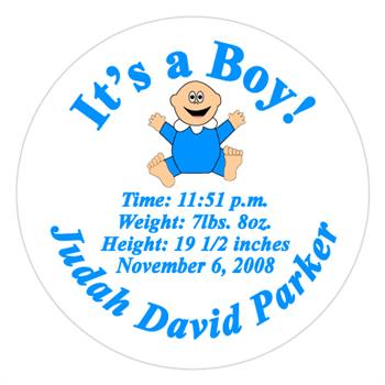 Birth Announcement Baby Label