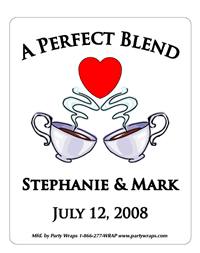 Bridal Shower Coffee Cups Label