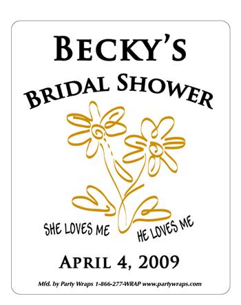 Bridal Shower She Loves Me Label