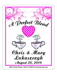 Bridal Shower Scroll Coffee Label