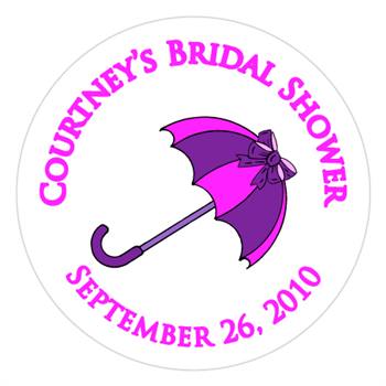 Bridal Shower Umbrella Label