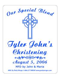 Christening Celtic Cross Label