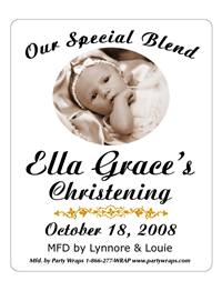 Christening Photo Label