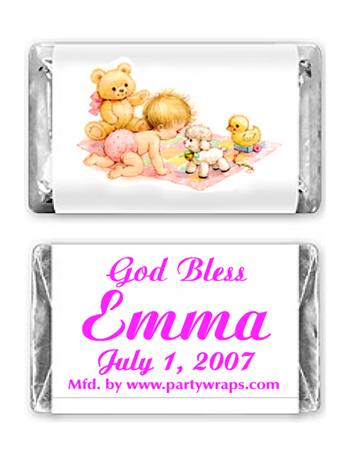 Christening Miniature Candy Bars - Graphic