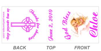 Christening Baby Sleeping Label