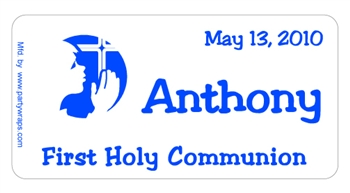 Communion Praying Child Label