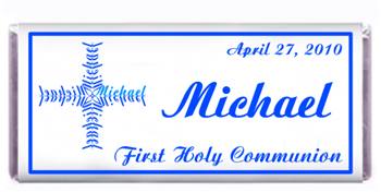 Communion Name Cross Candy Bar