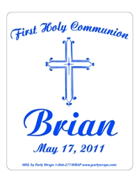 Communion Cross Label