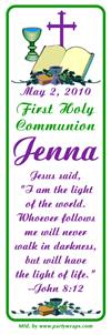 Communion Bible Chalice Cross Bookmarker