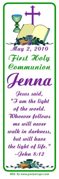 Communion Bible Chalice Cross Bookmarker