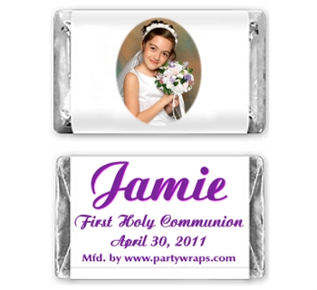 Communion Miniature Candy Bars - Photo