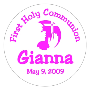 Communion Praying Child Label