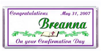 Confirmation Bible Vine Candy Bar