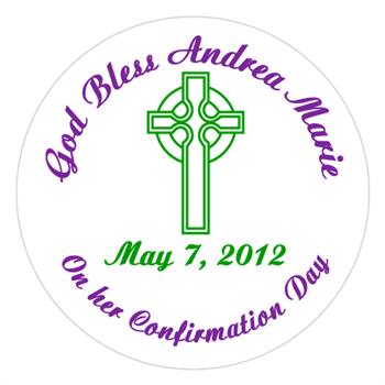 Confirmation Celtic Cross Label