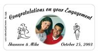 Engagement Bride Groom Photo Label