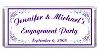 Engagement Purple & Teal Rose Candy Bar