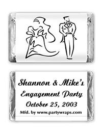 Engagement Miniature Candy Bars - with a Graphic