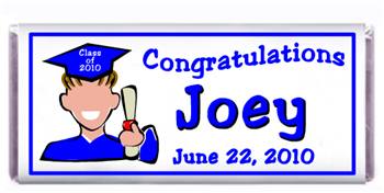 Graduation Cartoon Boy Candy Bar