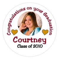 Graduation Photo Hearts Lollipop