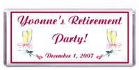 Retirement Champagne with Rose Candy Bar