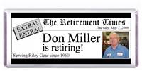 Retirement Newspaper Candy Bar