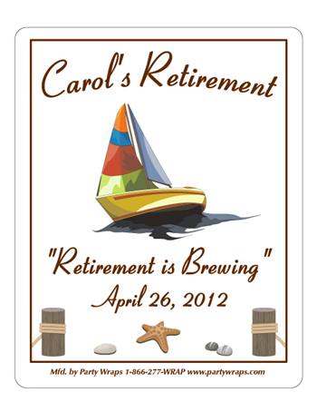 Retirement Sailboat Label