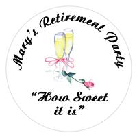 Retirement Champagne with Rose Lollipop