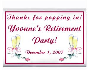 Retirement Champagne with Rose Popcorn