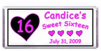 Sweet 16 Heart Candy Bar