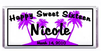 Sweet 16 Palm Trees Candy Bar