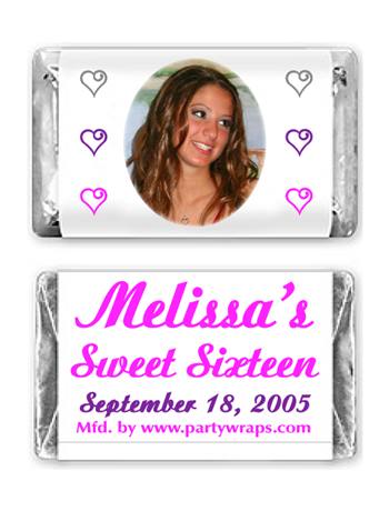 Sweet 16 Miniature Candy Bars - Photo