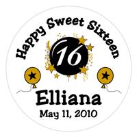 Sweet 16 Burst & Star Balloons Lollipop