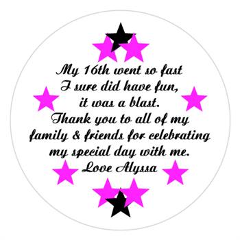 Sweet 16 Thank You Lollipop