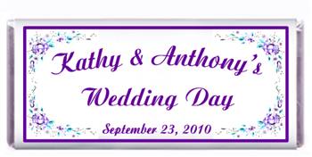 Wedding Purple Teal Roses Candy Bar