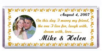Wedding Scroll Border Candy Bar