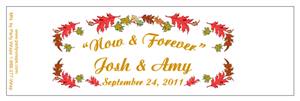 Wedding Fall Leaves Water Bottle Labels