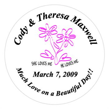Wedding Daisy Label